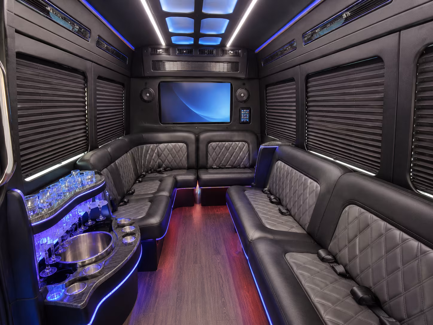 kissimmee party bus interior